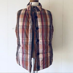 Liz Claiborne Plaid Puffer Vest